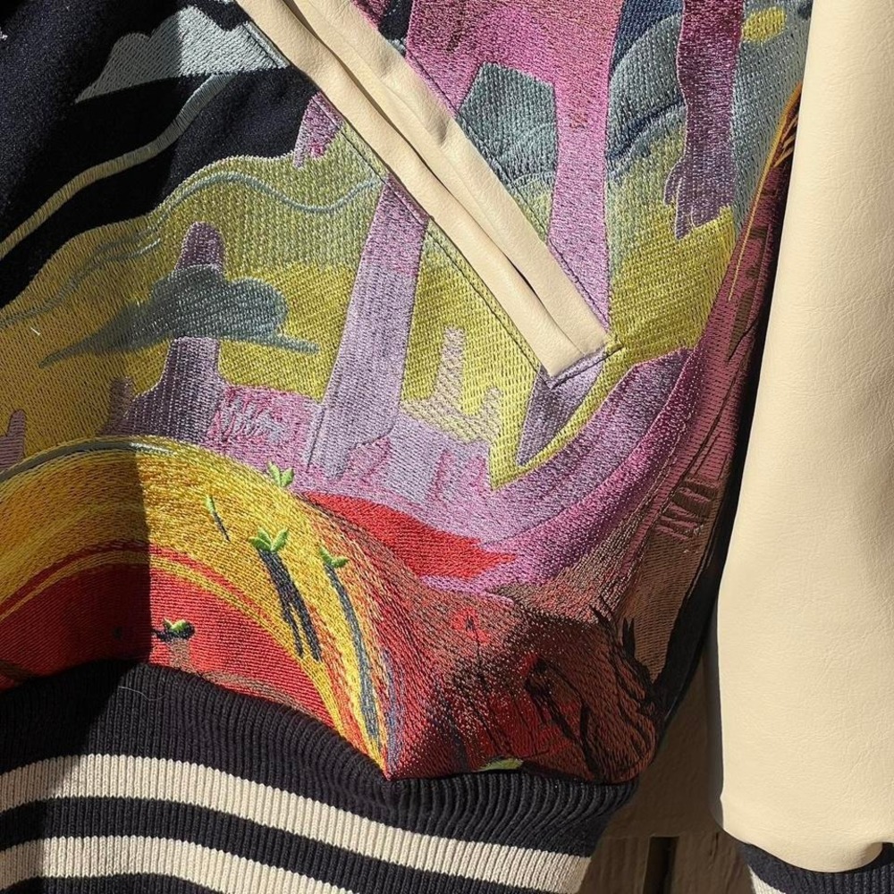 Derschutze x @uhezzy embroidered college varsity jacket - Picture 4 of 8